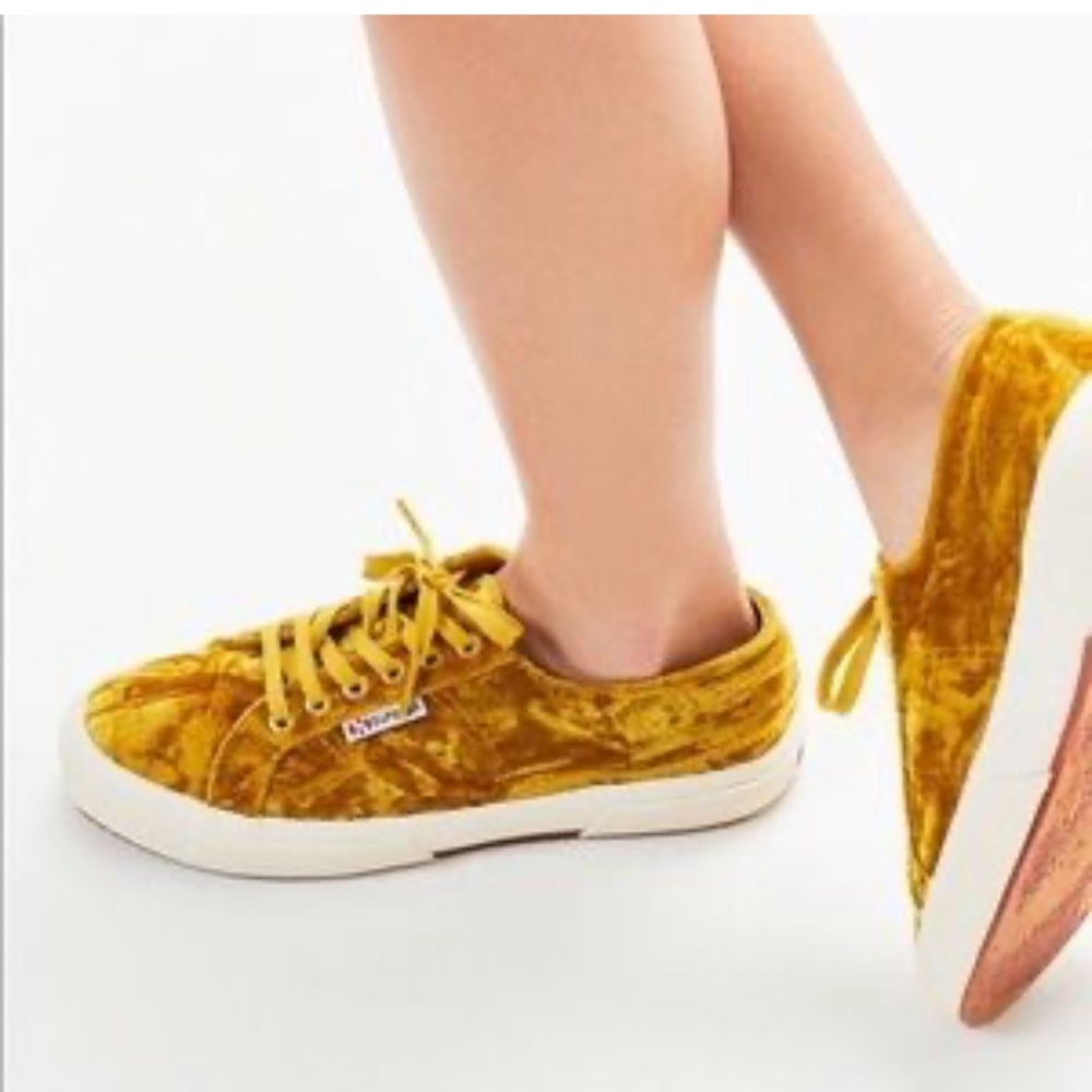 Superga Bright Yellow Velvet
